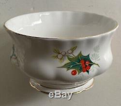 Royal Albert Bone China Teapot Coffee Pot Yuletide Poinsettia England Set 4pc