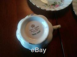 Royal Albert Bone China Tes Set Moss Rose England Fine Bone China Teapot For 4