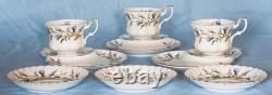 Royal Albert Brigadoon Teacup and Saucers WithSnack Dishes Settings For 3. England