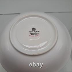 Royal Albert Cup & Saucer Set Milady Series Floral Black & Gold Accents