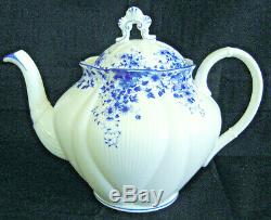 Royal Albert Dainty Blue Bone China Tea Set Teapot, Creamer, Sugar (England)