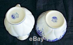 Royal Albert Dainty Blue Bone China Tea Set Teapot, Creamer, Sugar (England)