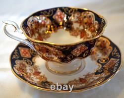 Royal Albert Derby Heirloom Imari 7 Cups & Saucers Bone China Gold Trim England