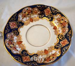Royal Albert Derby Heirloom Imari 7 Cups & Saucers Bone China Gold Trim England