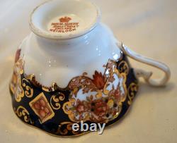 Royal Albert Derby Heirloom Imari 7 Cups & Saucers Bone China Gold Trim England
