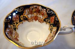 Royal Albert Derby Heirloom Imari 7 Cups & Saucers Bone China Gold Trim England