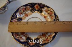 Royal Albert Derby Heirloom Imari 7 Cups & Saucers Bone China Gold Trim England
