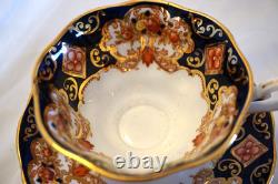 Royal Albert Derby Heirloom Imari 7 Cups & Saucers Bone China Gold Trim England
