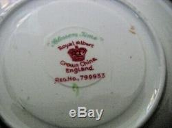 Royal Albert England Bone China Blossom Time Set 10 Cups Saucers, Creamer, Sugar