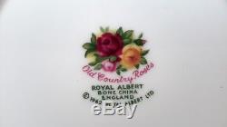 Royal Albert England Bone China Old Country Roses Set of 8 Rimmed Soup Bowls