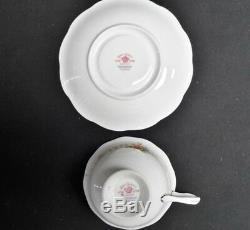 Royal Albert England Bone China Serena Set of 8 Avon Shape Cups & Saucers
