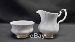Royal Albert England Bone China Val D'Or Teapot & Creamer & Sugar Bowl Set