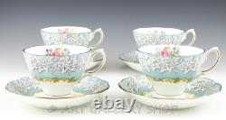 Royal Albert England ENCHANTMENT CUPS AND SAUCERS Set of 4 Unused