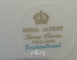 Royal Albert England Enchantment Set of 6 Cups & Saucers Bone China Mint