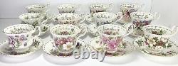 Royal Albert FLOWER OF THE MONTH, Complete 12-Month Teacup/Saucer Set, England
