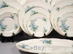 Royal Albert Forget me Not Bone China Dinner Set Salad Plate Platter England