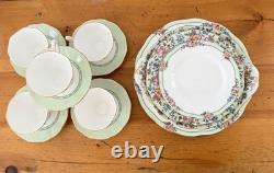 Royal Albert Hartington England Bone China 24pc Tea Set Cups Saucers Plates