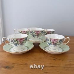 Royal Albert Hartington England Bone China 24pc Tea Set Cups Saucers Plates