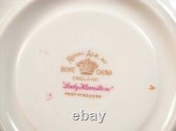Royal Albert LADY HAMILTON Bone China Dinner set for 8 Salad Bread Plat England