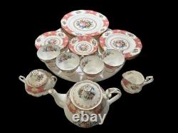 Royal Albert Lady Carlyle Bone China England 23 Piece Tea Set Unused Complete