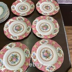 Royal Albert Lady Carlyle Round Plate Set of 6 Bone China Made in England