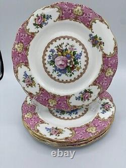 Royal Albert Lady Carlyle Salad Plates 8.25 Set Of 4 MINT