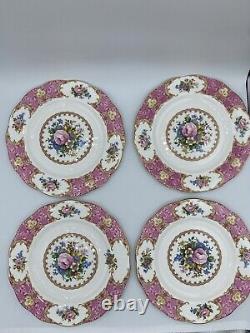 Royal Albert Lady Carlyle Salad Plates 8.25 Set Of 4 MINT