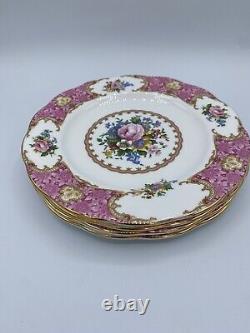 Royal Albert Lady Carlyle Salad Plates 8.25 Set Of 4 MINT