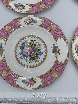 Royal Albert Lady Carlyle Salad Plates 8.25 Set Of 4 MINT