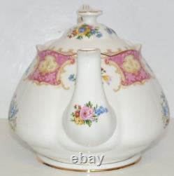 Royal Albert Lady Carlyle Teapot Creamer Sugar Bowl Set Bone China