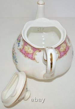 Royal Albert Lady Carlyle Teapot Creamer Sugar Bowl Set Bone China