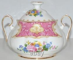 Royal Albert Lady Carlyle Teapot Creamer Sugar Bowl Set Bone China
