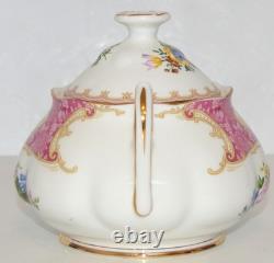 Royal Albert Lady Carlyle Teapot Creamer Sugar Bowl Set Bone China