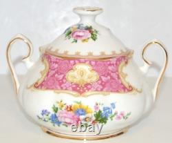 Royal Albert Lady Carlyle Teapot Creamer Sugar Bowl Set Bone China