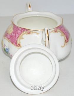 Royal Albert Lady Carlyle Teapot Creamer Sugar Bowl Set Bone China