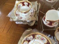 Royal Albert Lady Hamilton 21 Piece Tea Set Unused Boxed England Fine Bone China