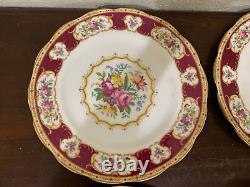 Royal Albert Lady Hamilton Dinner Plate 10 1/2 Bone China Set of 4 England