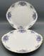 Royal Albert Moonlight Rose China Set 2 Tab Handle Cake Plates Blue Roses Gold