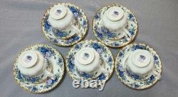 Royal Albert Moonlight Rose Cup Saucer Set of 5 Bone China England Tableware