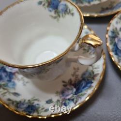 Royal Albert Moonlight Rose Cup Saucer Set of 5 Bone China England Tableware