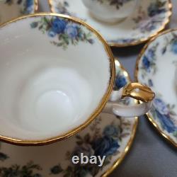 Royal Albert Moonlight Rose Cup Saucer Set of 5 Bone China England Tableware