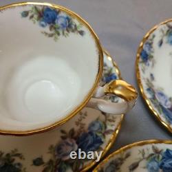 Royal Albert Moonlight Rose Cup Saucer Set of 5 Bone China England Tableware