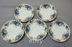 Royal Albert Moonlight Rose Cup Saucer Set of 5 Bone China England Tableware