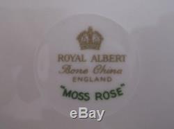Royal Albert Moss Rose Pink Roses Buds Tea Set Bone China England Unused