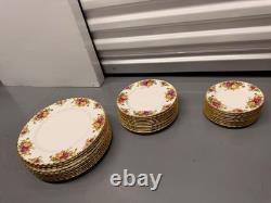 Royal Albert Old Country Roses 30 Pc Dinner Plate Set Bone China England