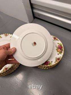 Royal Albert Old Country Roses 30 Pc Dinner Plate Set Bone China England