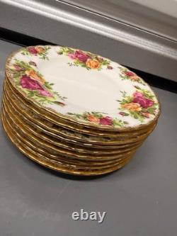 Royal Albert Old Country Roses 30 Pc Dinner Plate Set Bone China England