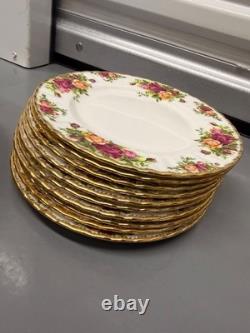 Royal Albert Old Country Roses 30 Pc Dinner Plate Set Bone China England