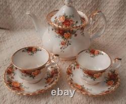 Royal Albert Old Country Roses 6 Piece Bone China Coffee Tea Set England