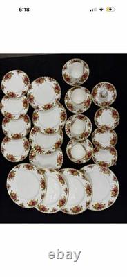 Royal Albert Old Country Roses Bone China Dinner Set Plates/Cups England Gold